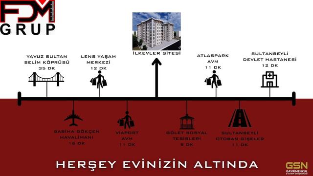 15-SULTANBEYLİ HAMİDİYE MAHALLESİNDE PROJEDEN UYGUN FİYATLI LÜKS DAİRELER