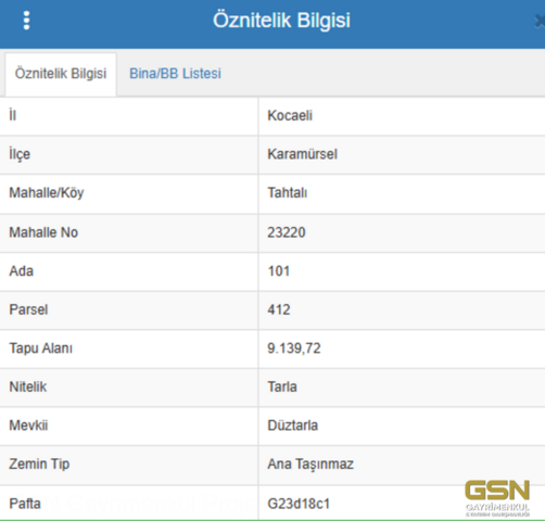 6-KOCAELİ KARAMÜRSEL TAHTALI'DA 6 TAPU 24.287M2 SATILIK ARAZİ