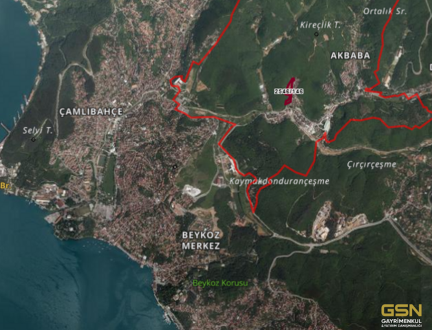 BEYKOZ AKBABA'DA %40 İMARLI ARAZİ