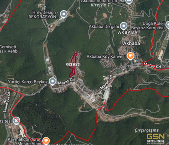 5-BEYKOZ AKBABA'DA %40 İMARLI ARAZİ