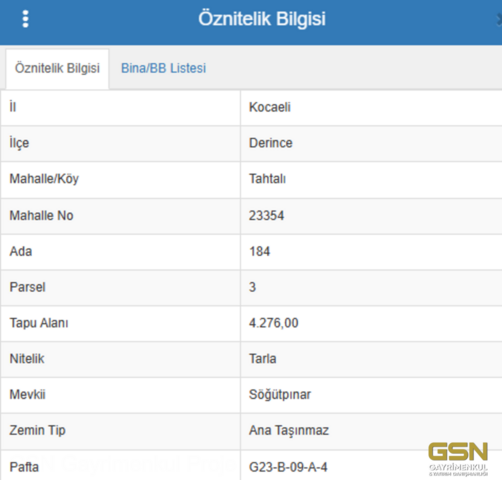 7-DERİNCE TAHTALIDA YOLA CEPHE SATILIK ARAZİ