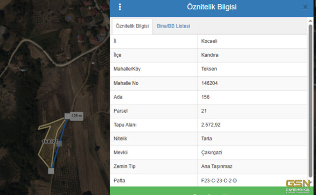 4-KOCAELİ KANDIRA TEKSEN MAHALLESİNDE YOLA CEPHE SATILIK TARLA